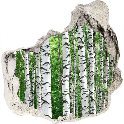 Wandaufkleber Loch 3D Eine versteckte Waldoase