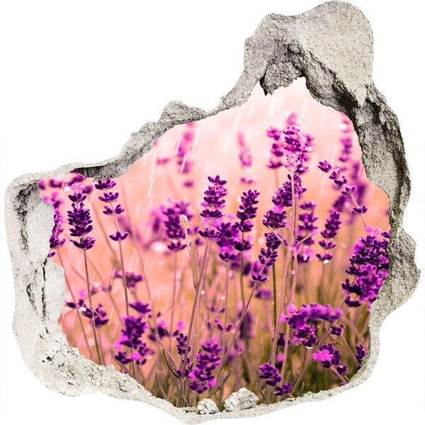 Wandtattoos Loch in der Wand Lavendelblütenwiese