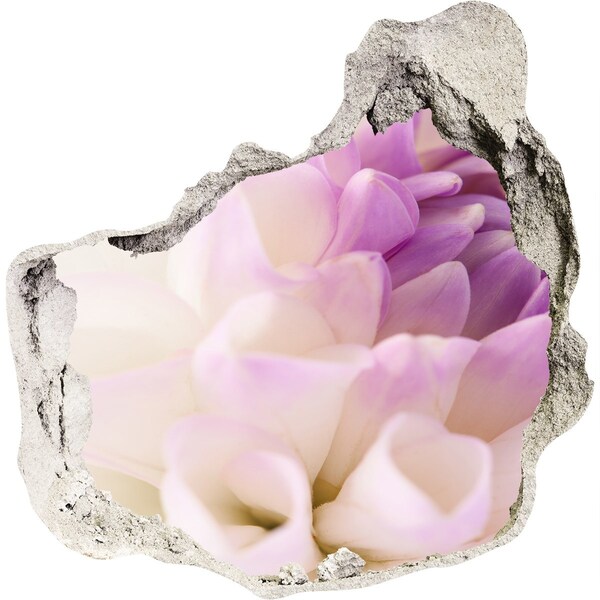 3D Wandtattoos Mauerdurchbruch Blumenillusion aus Beton