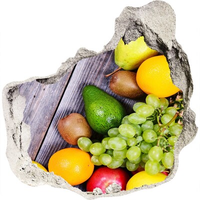 Wandfolien Loch in der Wand Das Fruchtparadies hinter der Mauer