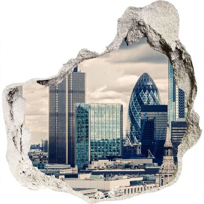 3D Wandtattoos Mauerdurchbruch Blick auf die moderne Stadt