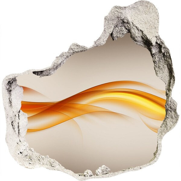 Wandtattoos Loch in der Wand Eine Farbwelle im Beton