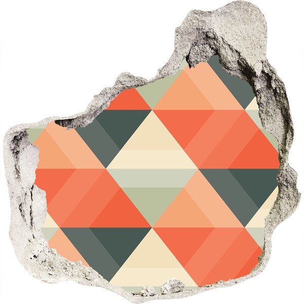 3D Wandtattoos Mauerdurchbruch Geometrische Muster im Loch