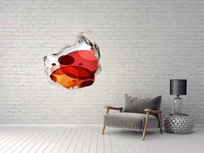 3D Wandtattoos Mauerdurchbruch Bunte Seifenblasen in einem Loch in der Wand