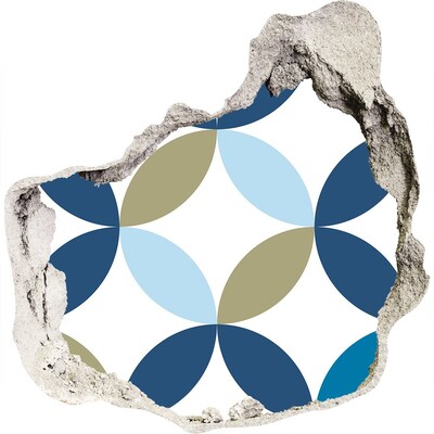 Wandaufkleber Loch 3D Ein modernes Muster an der Wand im Hintergrund