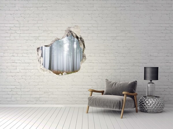 3D Wandtattoos Mauerdurchbruch Nebelwald