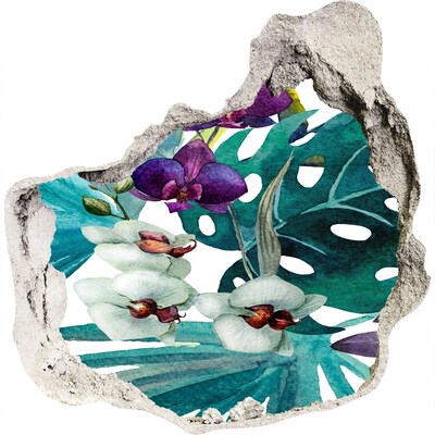 Wandtattoos Loch in der Wand Kleiner tropischer Garten