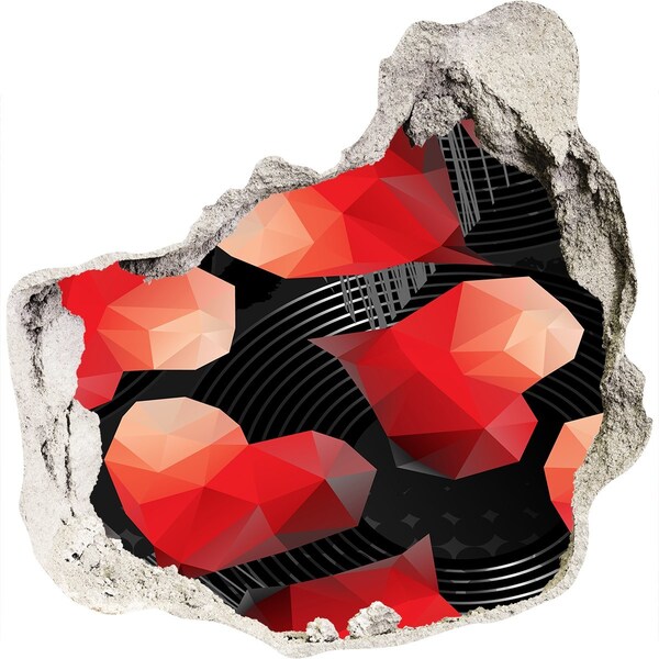 Wandfolien Loch in der Wand Geometrie im Schrott