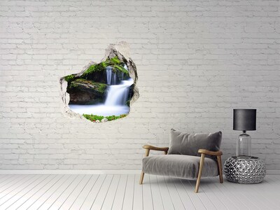3D Wandtattoos Mauerdurchbruch Wasserfall im Wald