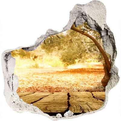 3D Wanddurchbruch Aufkleber Garten in der Sonne