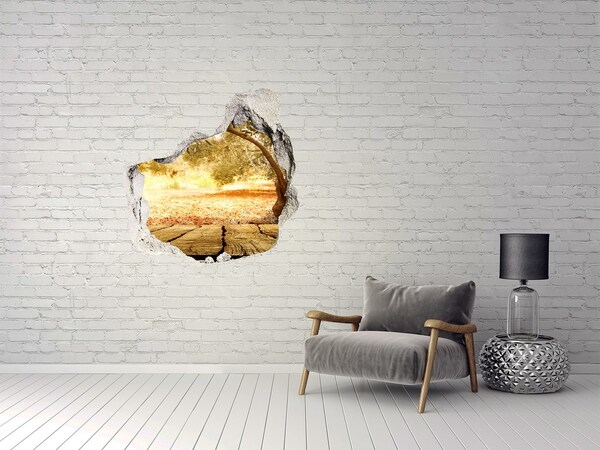 3D Wanddurchbruch Aufkleber Garten in der Sonne