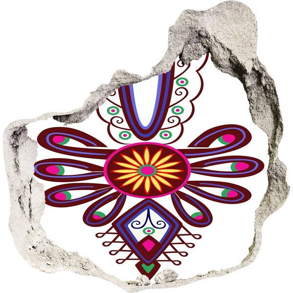 Wandfolien Loch in der Wand Buntes ethnisches Muster