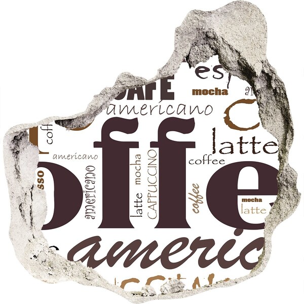 3D Wandtattoos Mauerdurchbruch Kaffee-Oase