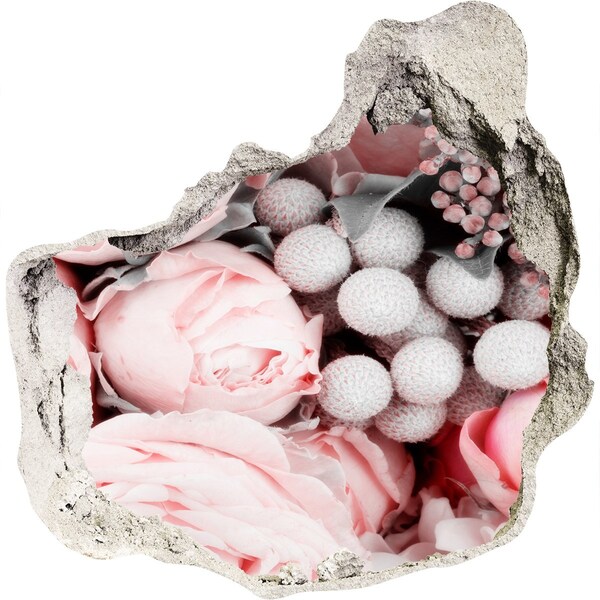 3D Wandtattoos Mauerdurchbruch Ein Blumenparadies hinter der Mauer