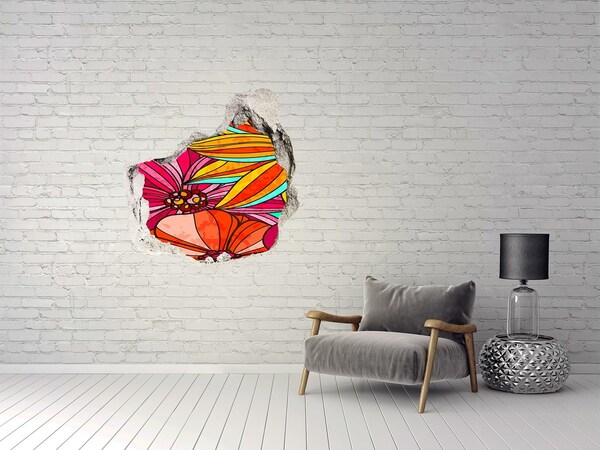 Wandtattoos Loch in der Wand Ein florales Farbenmeer