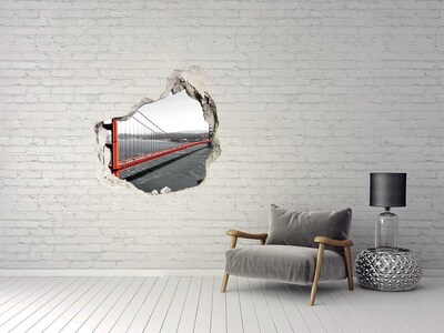 3D Wanddurchbruch Aufkleber Golden Gate Bridge in San Francisco