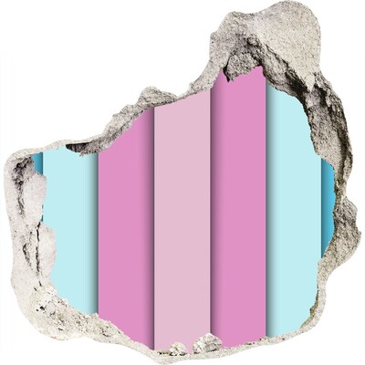 Wandfolien Loch in der Wand Eine farbenfrohe Mauer in Trümmern