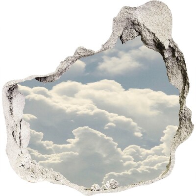 Wandaufkleber Loch 3D Himmel mit Wolken