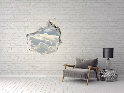 Wandaufkleber Loch 3D Himmel mit Wolken