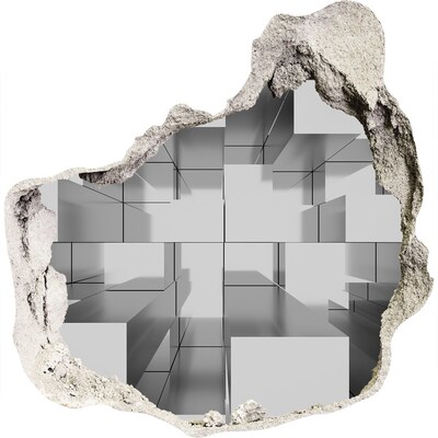 3D Wandtattoos Mauerdurchbruch Raum im Beton