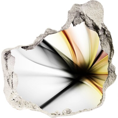 3D Wanddurchbruch Aufkleber Eine zerbrochene Mauer mit einem abstrakten Muster