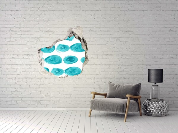 3D Wanddurchbruch Aufkleber Türkisfarbenes Wasser im Loch
