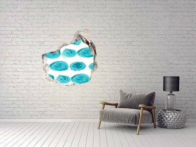 3D Wanddurchbruch Aufkleber Türkisfarbenes Wasser im Loch