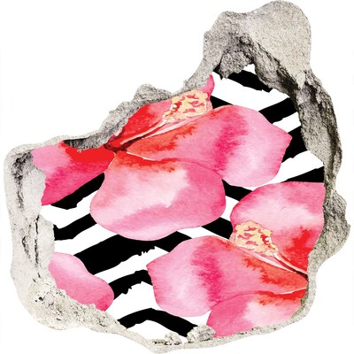 3D Wandtattoos Mauerdurchbruch Blumenloch in der Wand