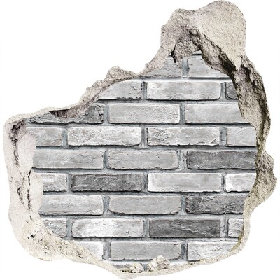 Wandaufkleber Loch 3D Beschädigte Ziegelmauer