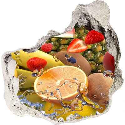 3D Wandtattoos Mauerdurchbruch Das Fruchtparadies hinter der Mauer