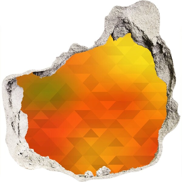 Mauerdurchbruch Aufkleber Ein feuriger Riss in der Wand