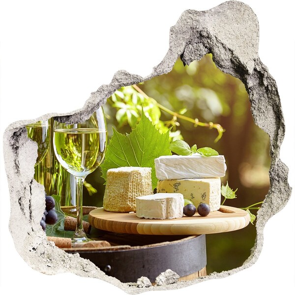 3D Wandtattoos Mauerdurchbruch Käsegenuss in der Sonne