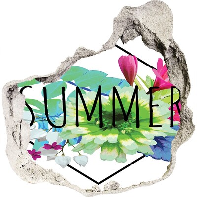 Mauerdurchbruch Aufkleber Sommerliche Blütenpracht