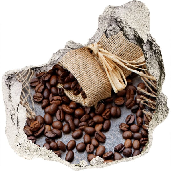 Wandtattoos Loch in der Wand Kaffee in einer verfallenen Mauer