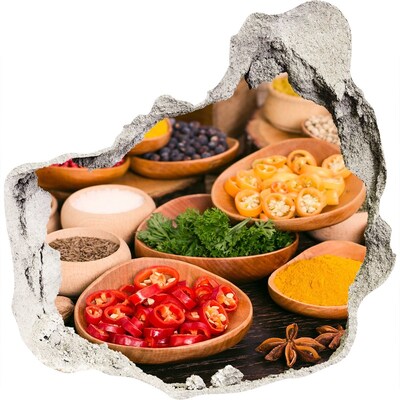 Wandtattoos Loch in der Wand Eine Küche voller Gewürze