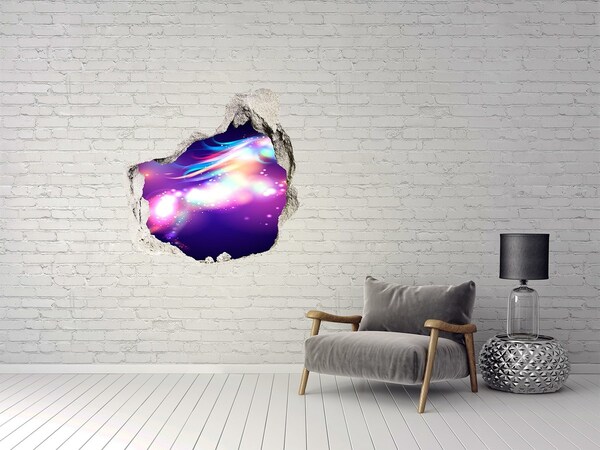 3D Wandtattoos Mauerdurchbruch Eine kosmische Explosion der Farben