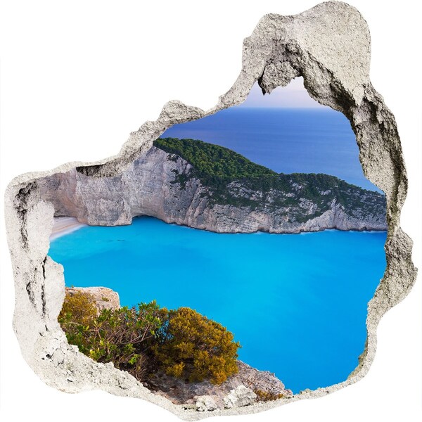 Wandaufkleber Loch 3D Bucht von Zakynthos