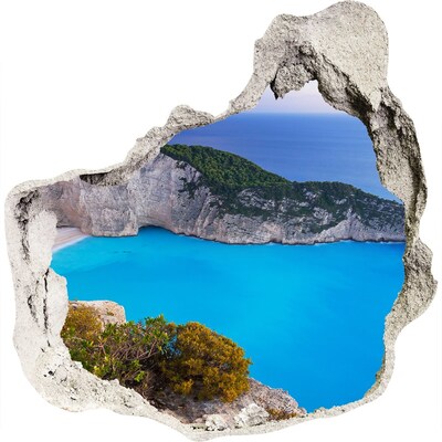 Wandaufkleber Loch 3D Bucht von Zakynthos