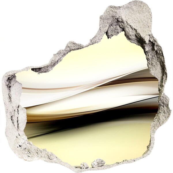 Wandaufkleber Loch 3D Abstrakte Landschaft in einem Loch in der Wand