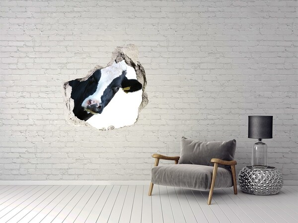 Wandtattoos Loch in der Wand Kuh in einem Loch in der Wand