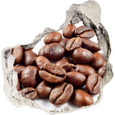 3D Wandtattoos Mauerdurchbruch Kaffee in einer verfallenen Mauer