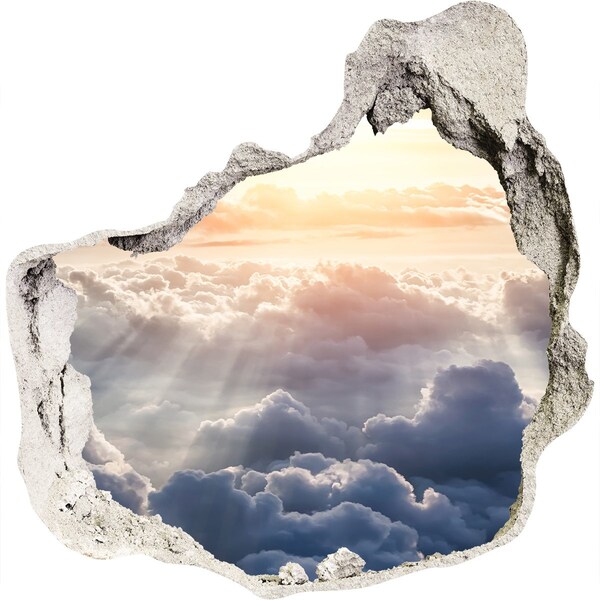 Mauerdurchbruch Aufkleber Der Himmel ist voller Wolken.
