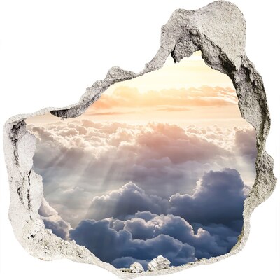 Mauerdurchbruch Aufkleber Der Himmel ist voller Wolken.