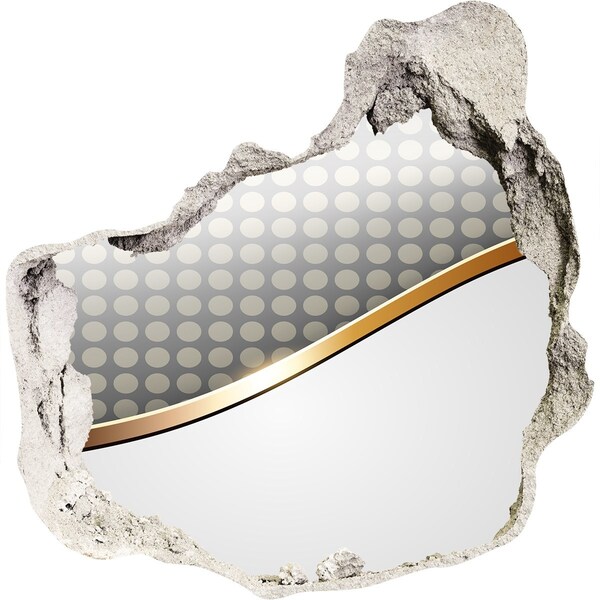 3D Wanddurchbruch Aufkleber Zerbrochene Spiegelwand