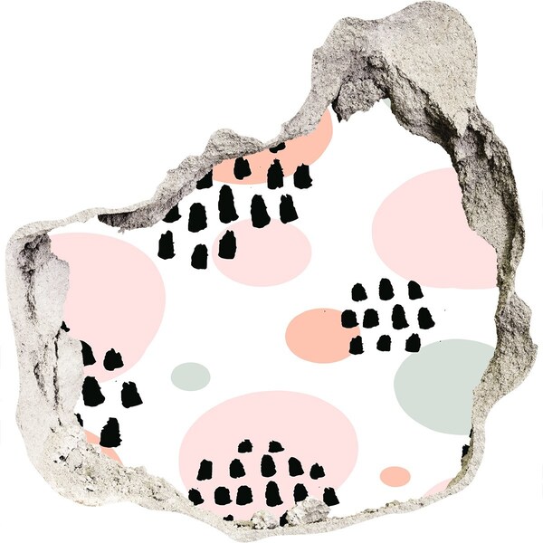 Wandfolien Loch in der Wand Ein Loch in der Wand mit bunten Flecken