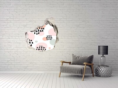 Wandfolien Loch in der Wand Ein Loch in der Wand mit bunten Flecken