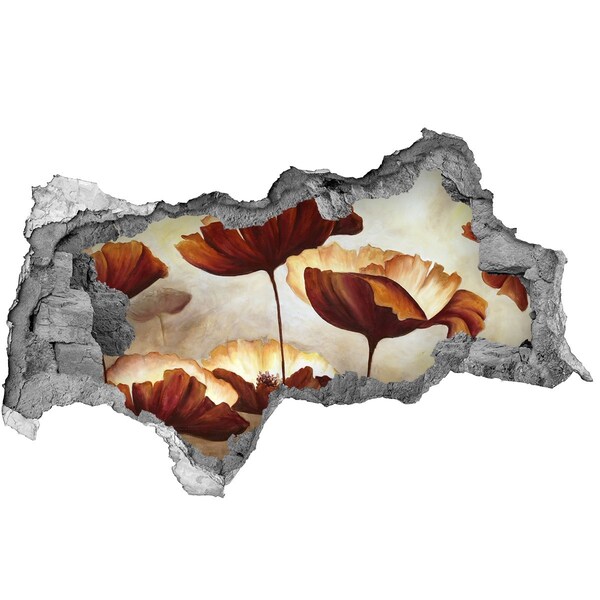 Mauerdurchbruch Aufkleber Ein floraler Traum in einer verfallenen Mauer