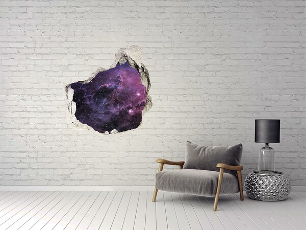 Wandfolien Loch in der Wand Kosmischer Raum