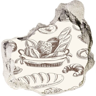 Wandtattoos Loch in der Wand Brotkorb