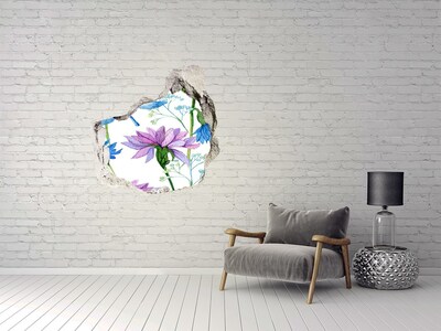 Wandtattoos Loch in der Wand Blumenwandbild „Loch in der Wand“